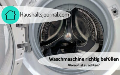 Waschmaschine richtig befüllen